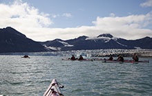 Kayak dans la baie de Svea